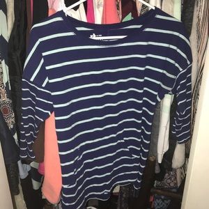 Kids Old Navy Blue striped shirt  Size XL.